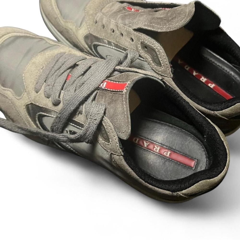 Prada Men's Taupe and Black Sneakers
